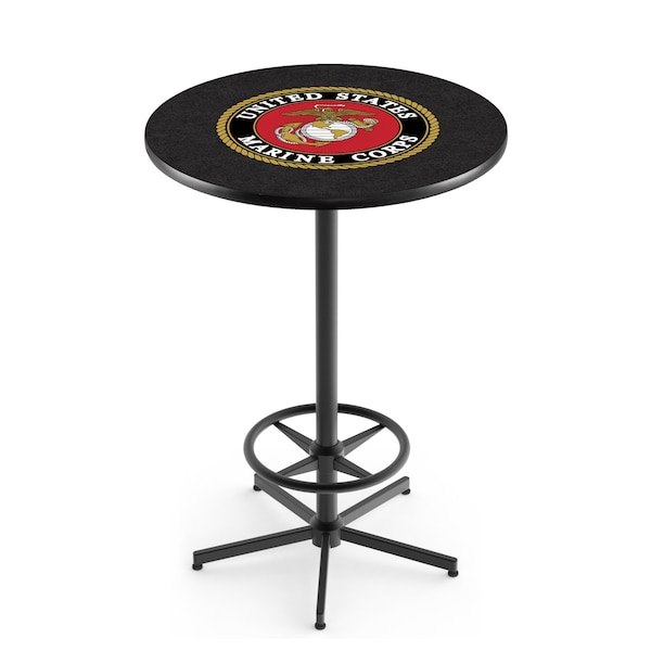 42" Black U.S. Marines Pub Table